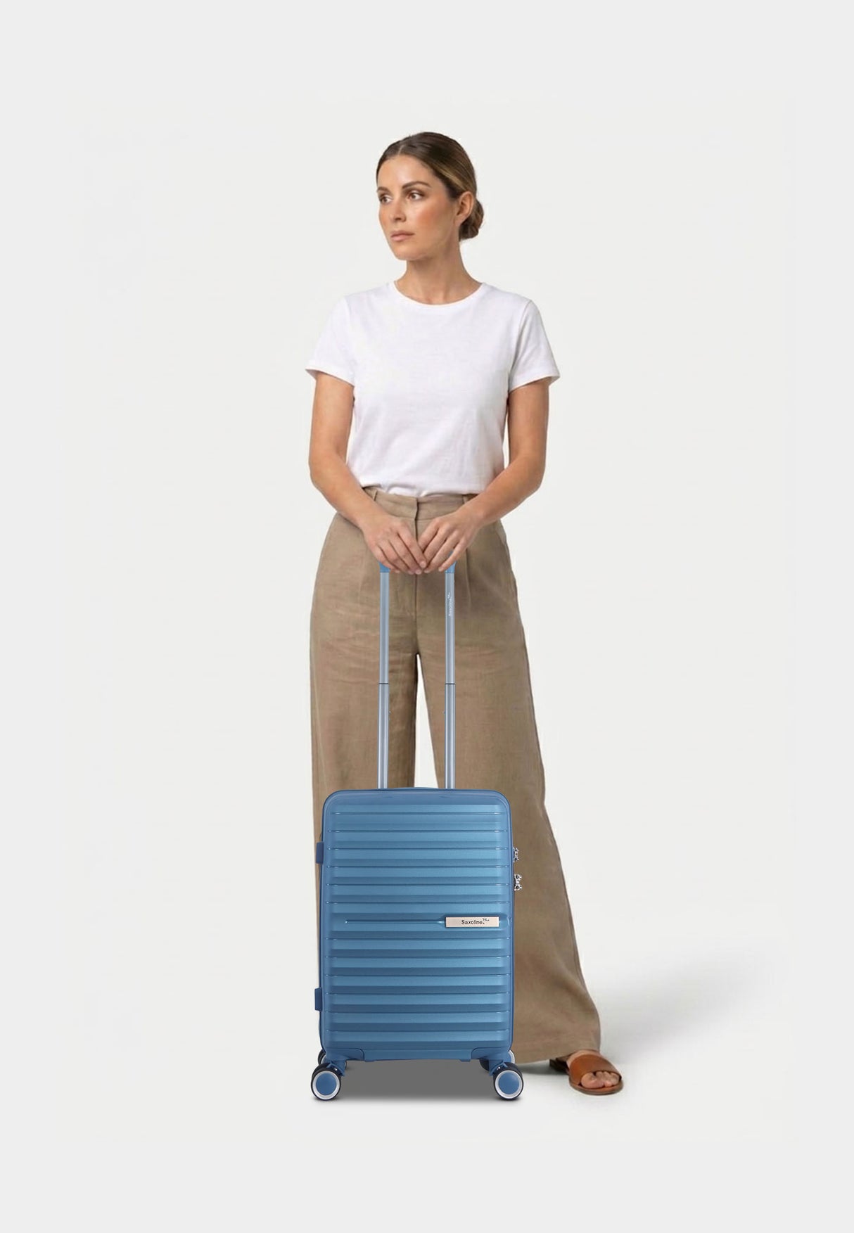 Saxoline Blue Resort Hard Hand Luggage Suitcase Small