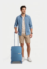 Saxoline Blue Resort Hard Hand Luggage Suitcase Small