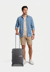 Saxoline Blue Resort Hard Hand Luggage Suitcase Small