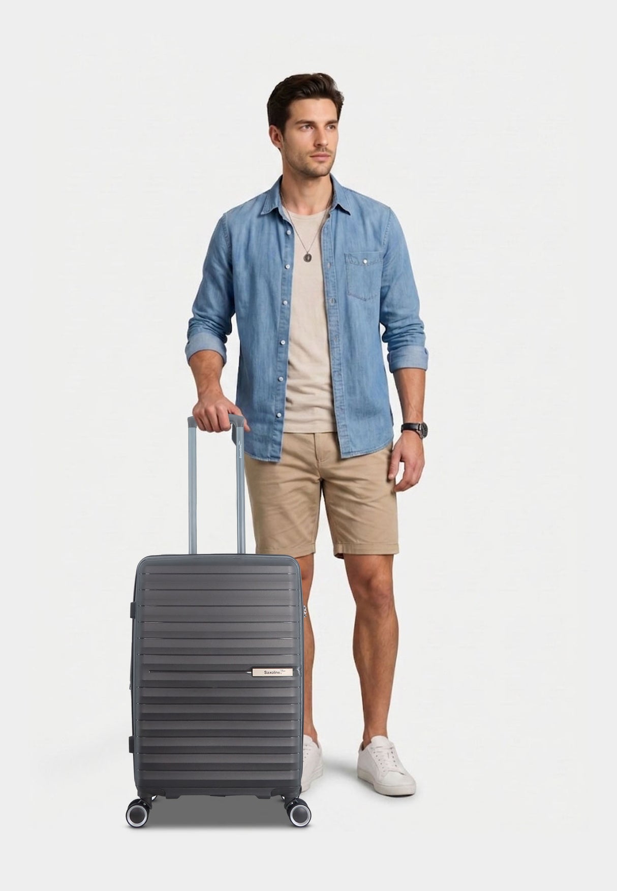 Saxoline Blue Resort Hard Suitcase Medium