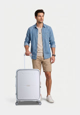Saxoline Blue Boho Hard Suitcase Medium