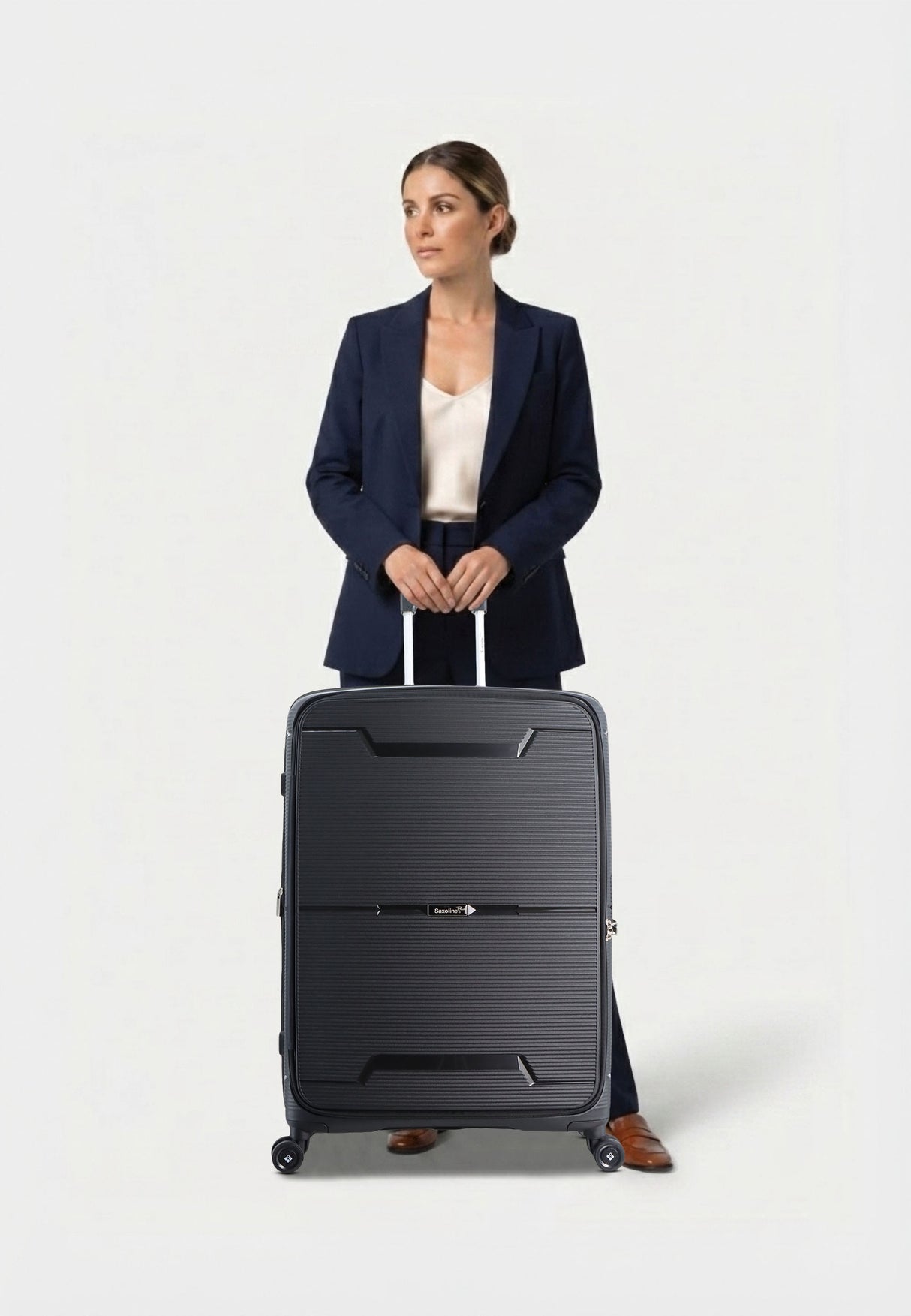 Saxoline Blue Boho Hard Suitcase Large