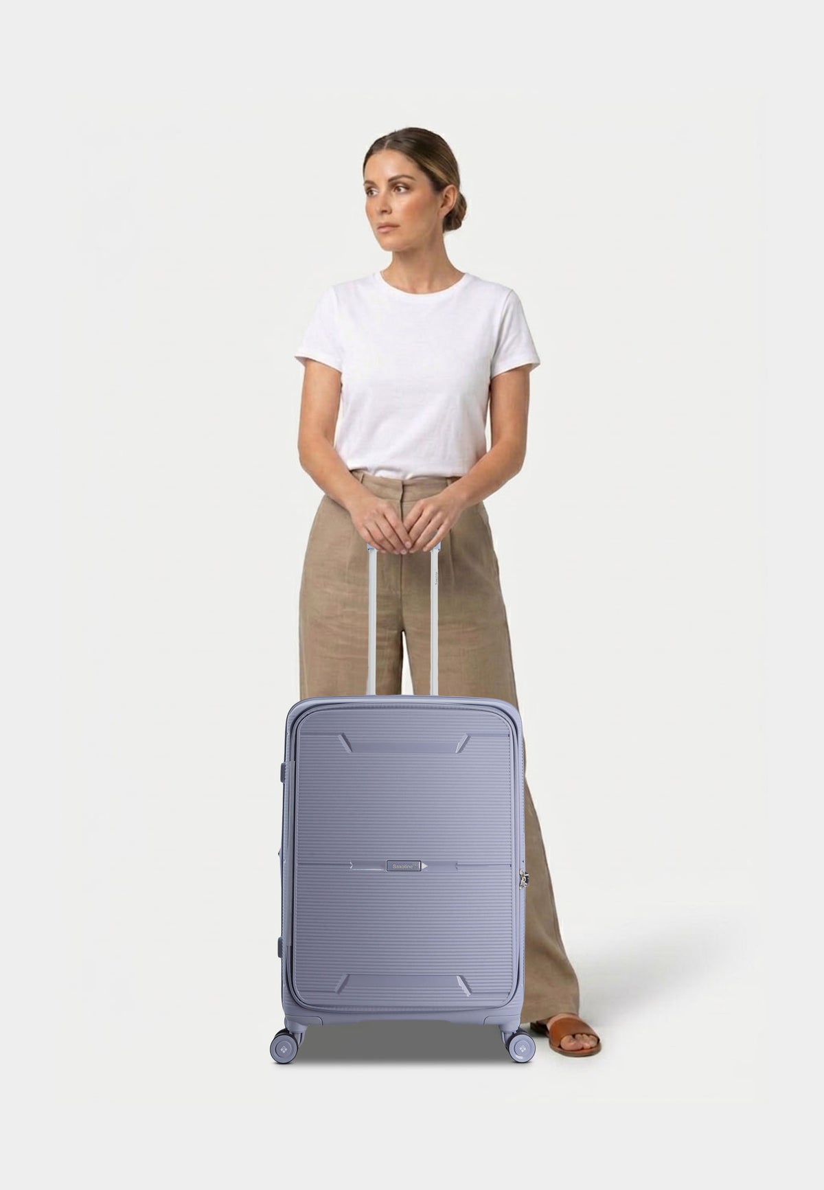 Saxoline Blue Boho Hard Suitcase Medium