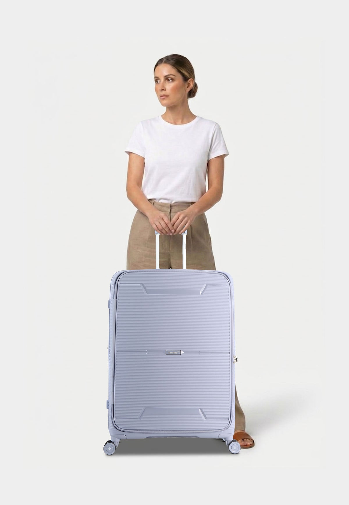 Saxoline Blue Boho Hard Suitcase Large