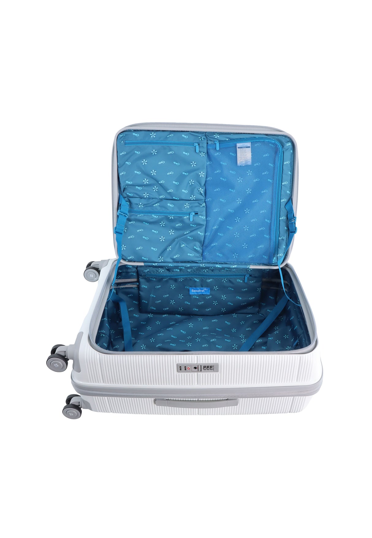 Saxoline Blue Boho Hard Suitcase Medium