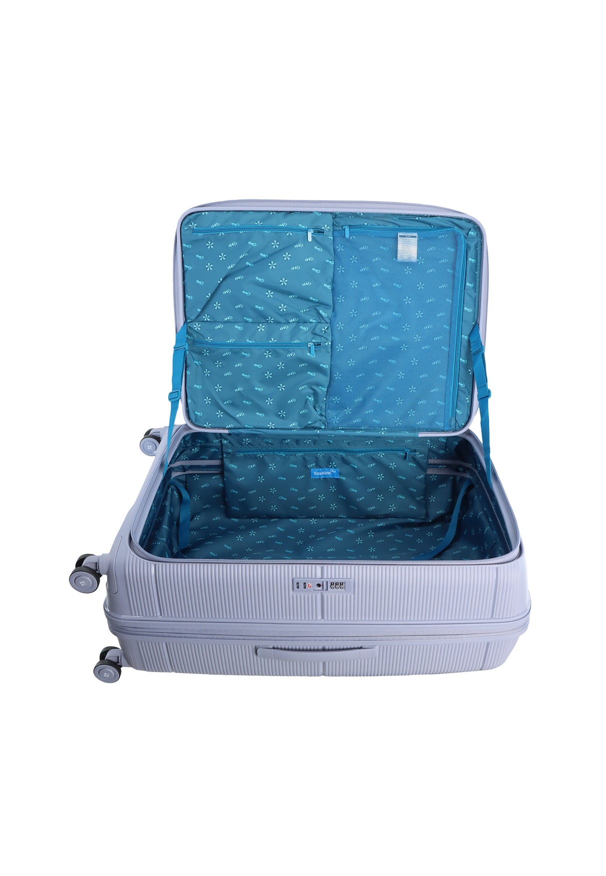 Saxoline Blue Boho Hard Suitcase Large