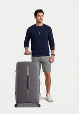 Saxoline Blue Overly Hard Suitcase Large