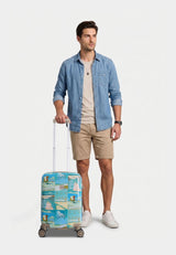 Saxoline Coastal Beauty Printed Hard Suitcase