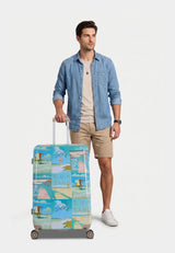 Saxoline Coastal Beauty Printed Hard Suitcase