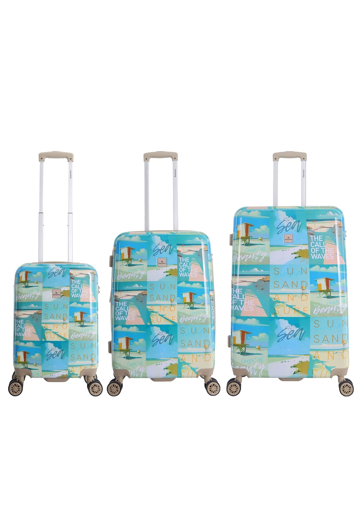 Saxoline Coastal Beauty Printed Hard Suitcase