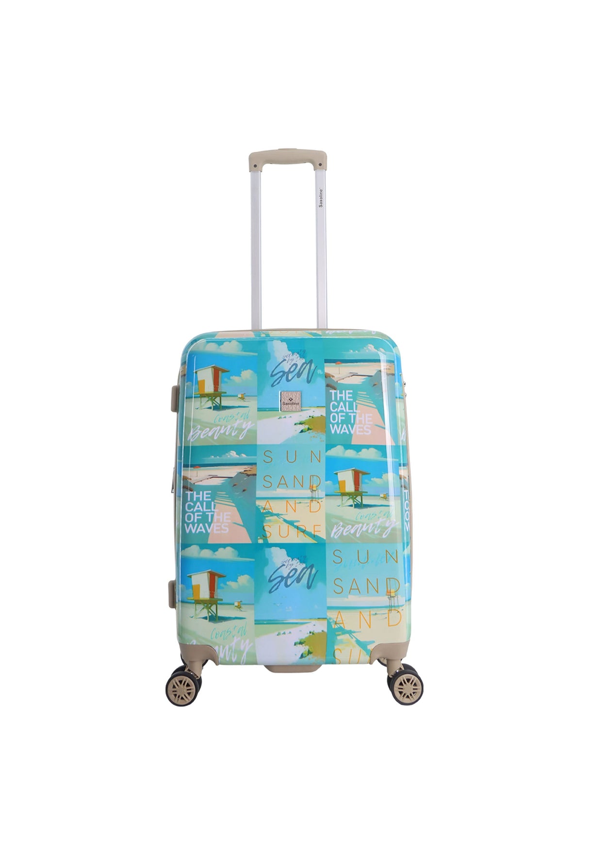 Saxoline Coastal Beauty Printed Hard Suitcase