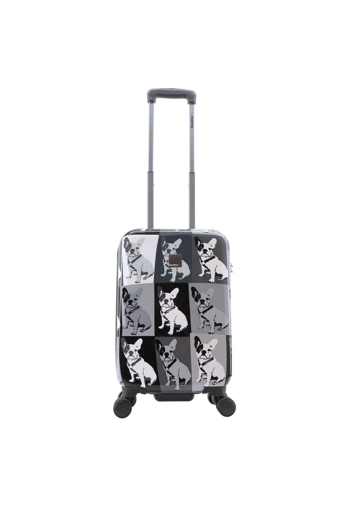 Saxoline Bulldog Monochrome Printed Hard Suitcase Small