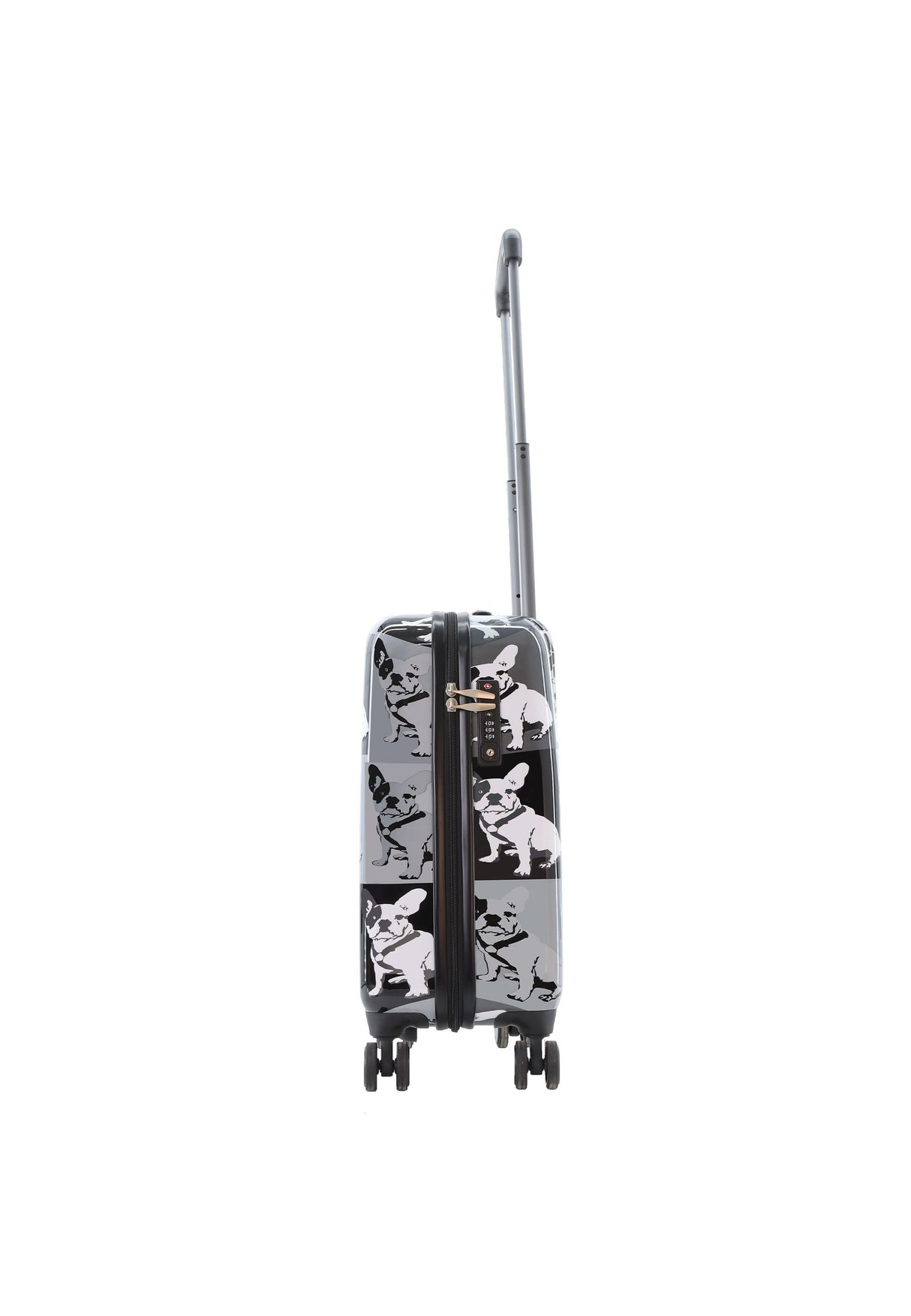 Saxoline Bulldog Monochrome Printed Hard Suitcase Small