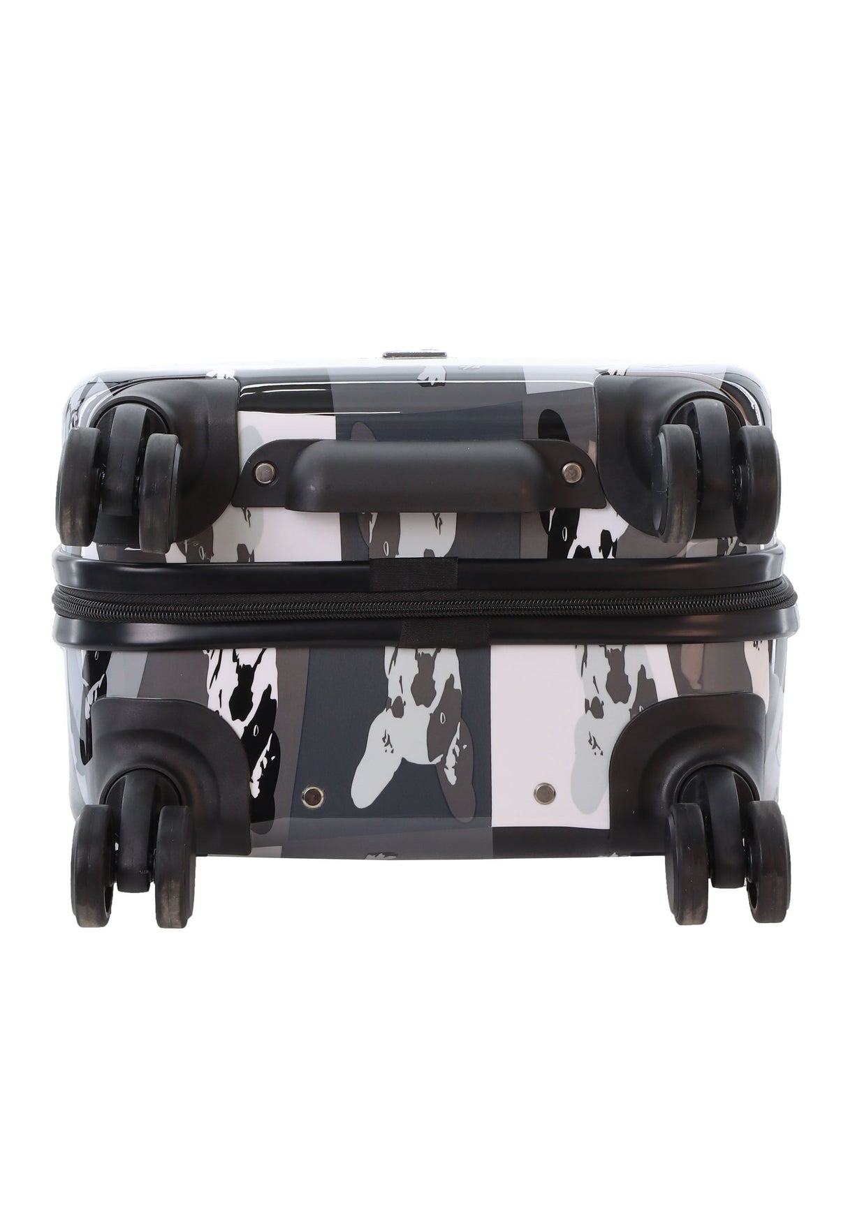 Saxoline Bulldog Monochrome Printed Hard Suitcase Small