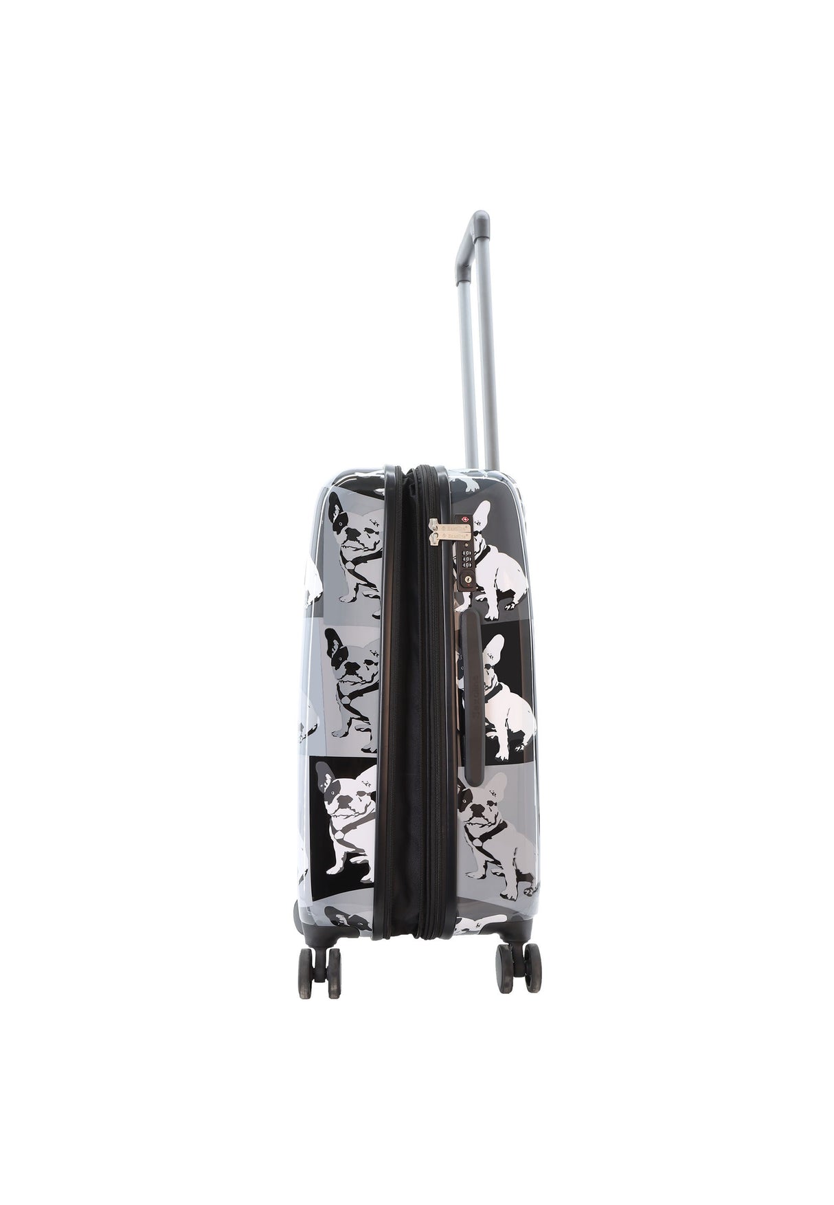 Saxoline Bulldog Monochrome Printed Hard Suitcase Medium
