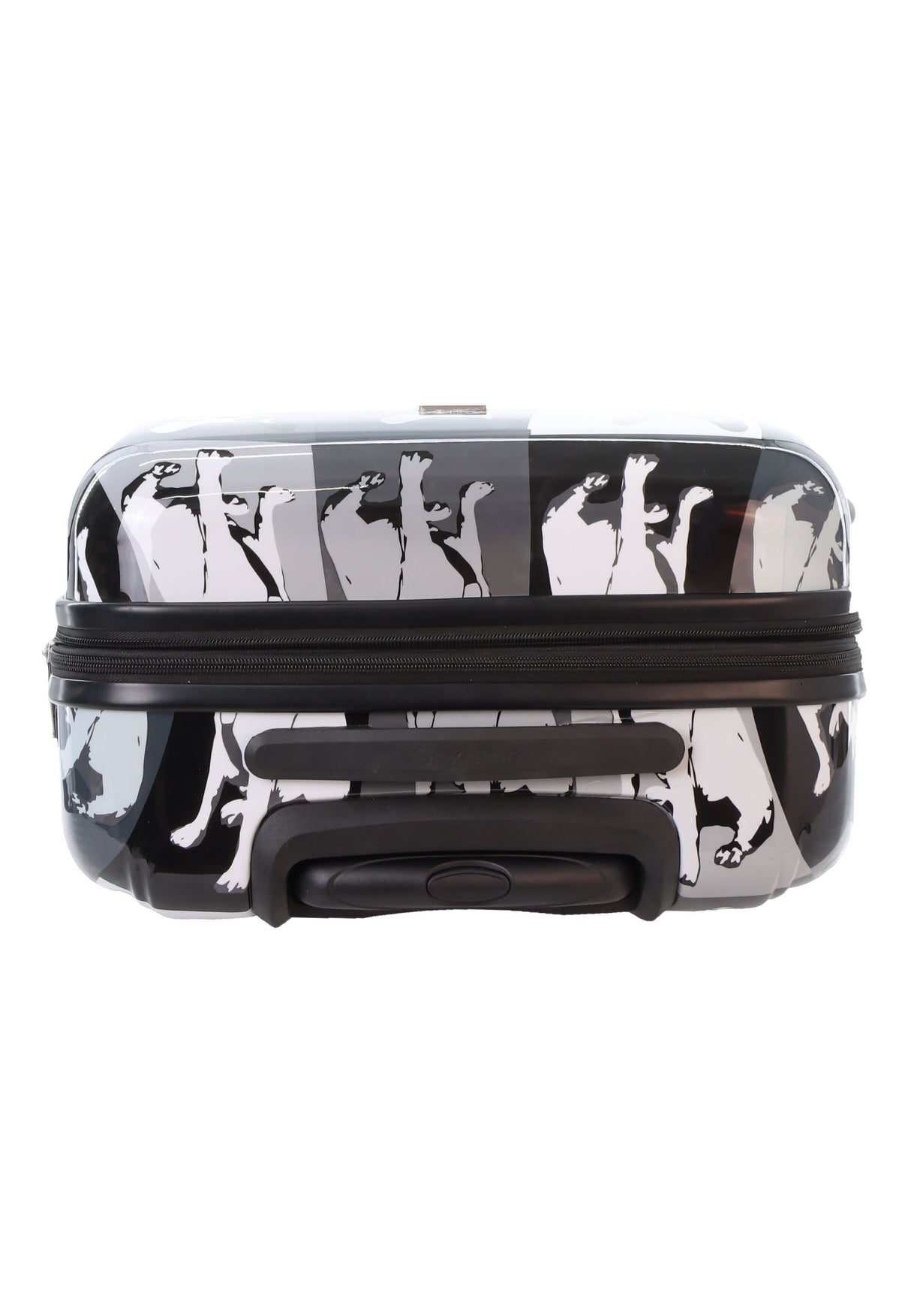Saxoline Bulldog Monochrome Printed Hard Suitcase Medium