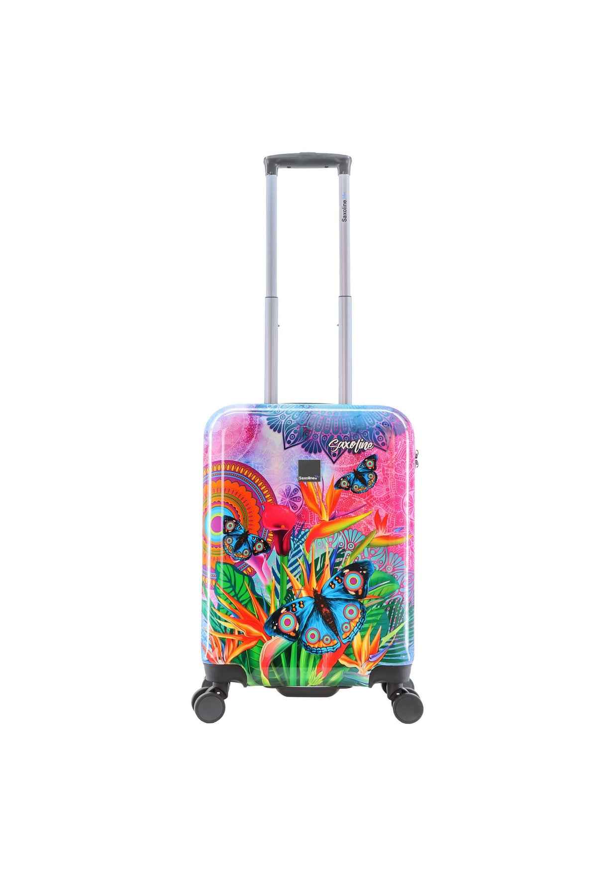 Saxoline Blue Butterfly Nature Printed Hard Suitcase Small
