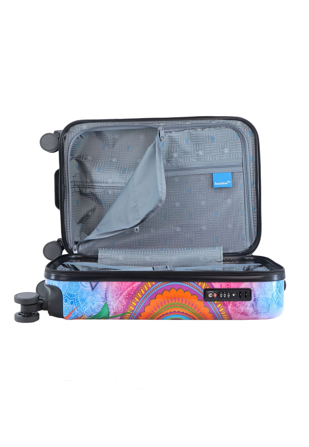Saxoline Blue Butterfly Nature Printed Hard Suitcase Small