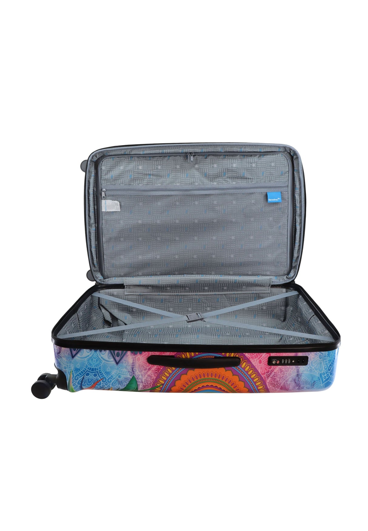 Saxoline Blue Butterfly Nature Printed Hard Suitcase Large