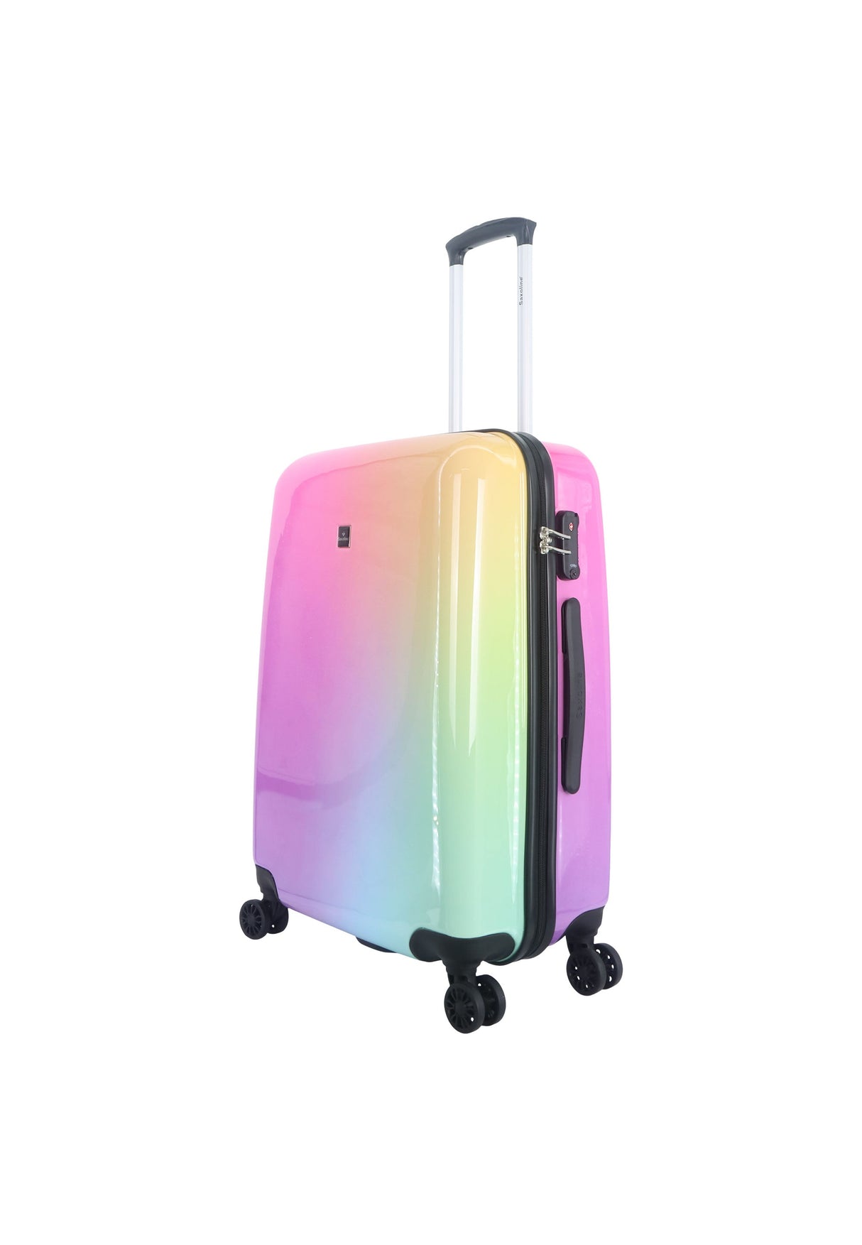 Saxoline Rainbow Print Hard Suitcase Medium