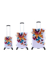 Saxoline Butterfly Fun Print Hard Suitcase Set