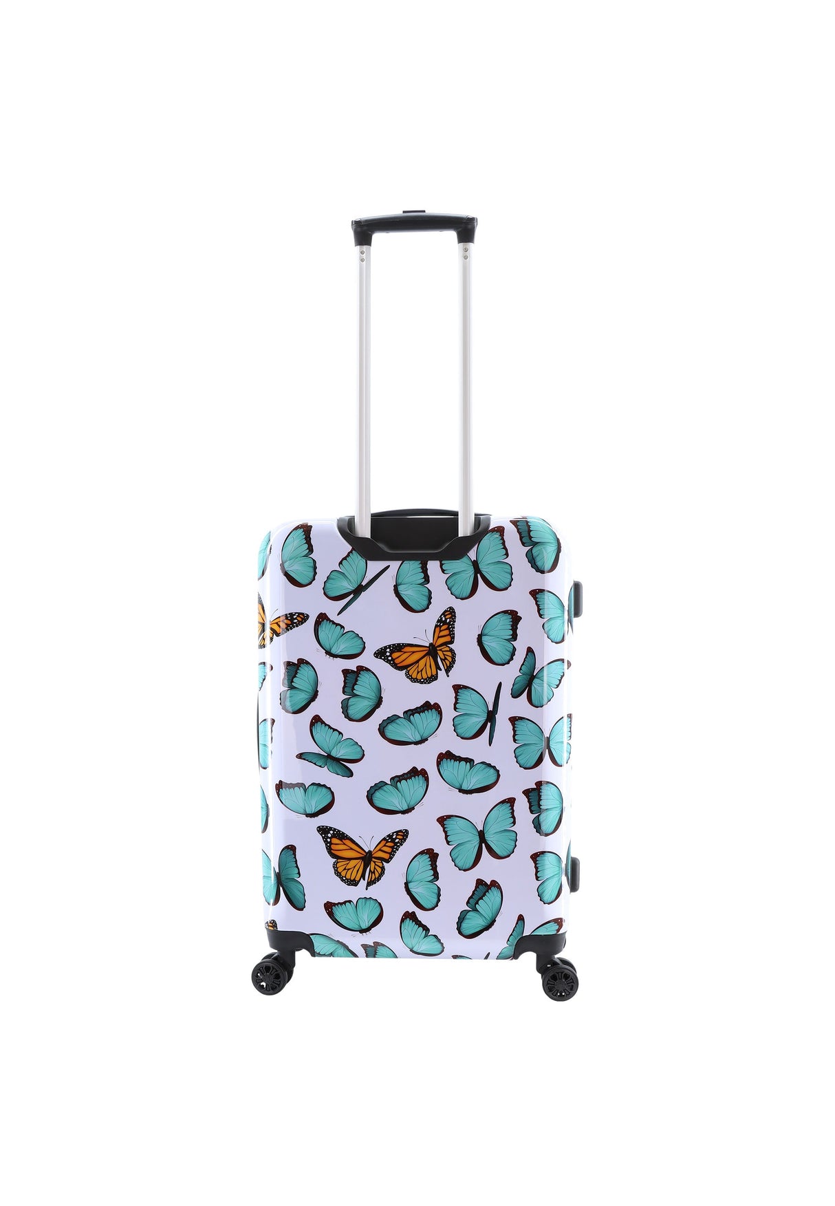 Saxoline Springful Butterfly Print Hard Suitcase Medium