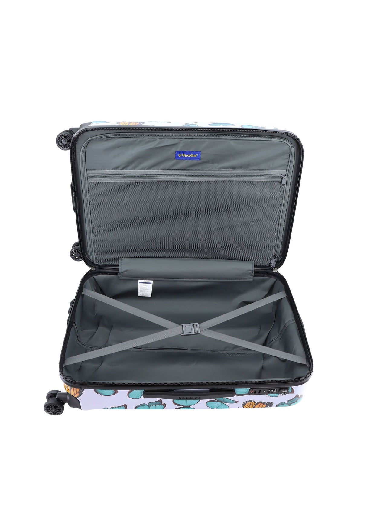 Saxoline Springful Butterfly Print Hard Suitcase Medium