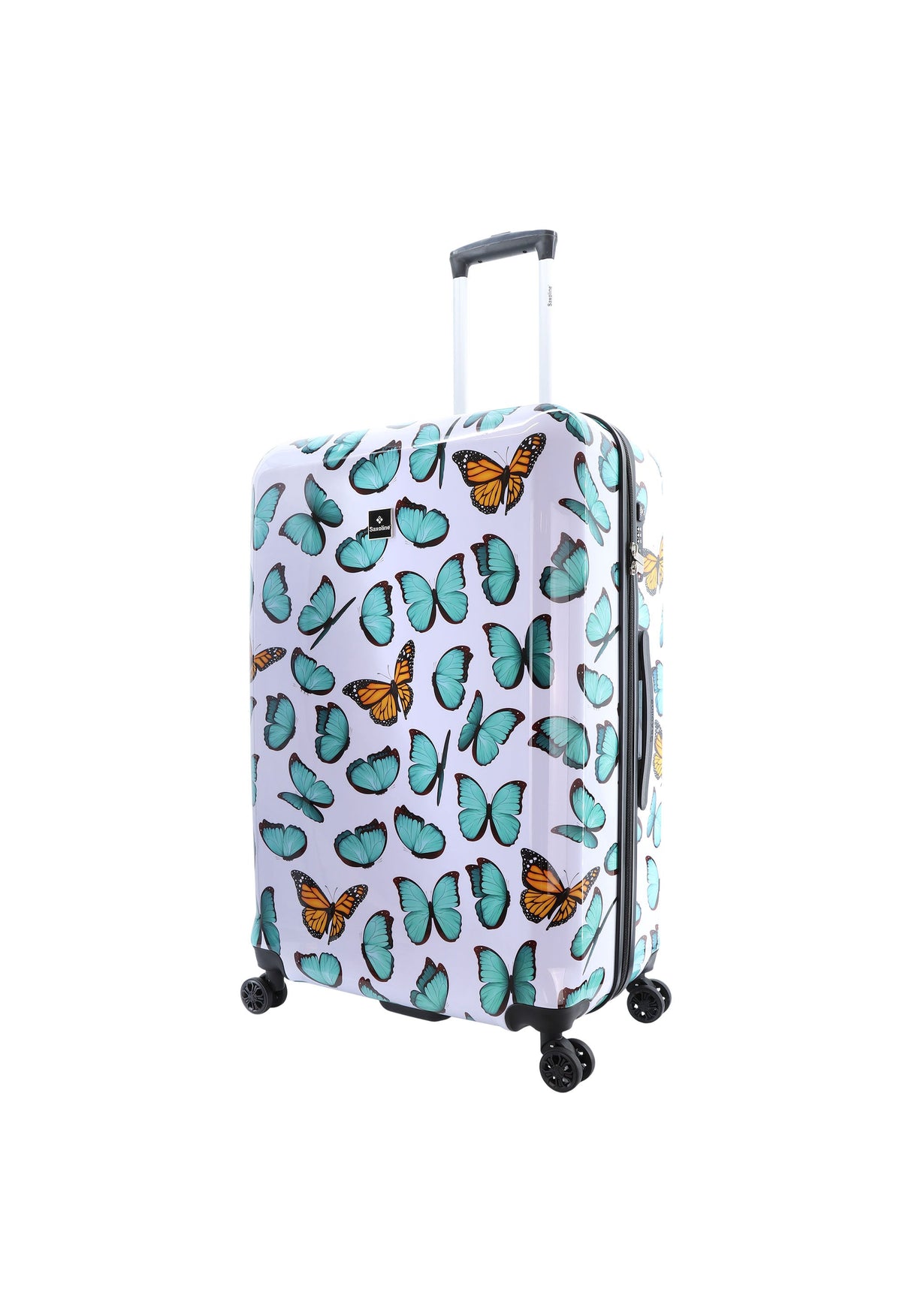 Saxoline Springful Butterfly Print Hard Suitcase Large