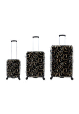 Saxoline Golden Age Print Hard Suitcase Set