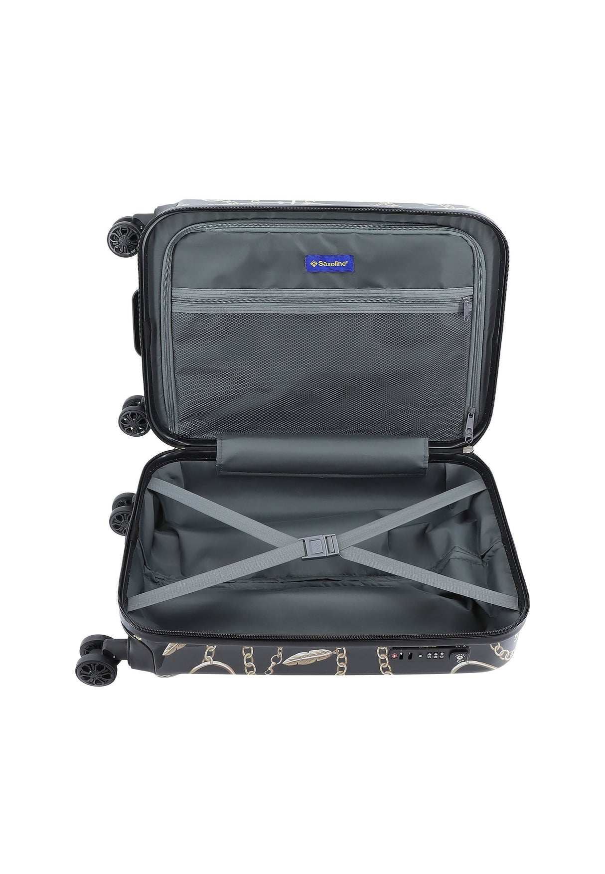 Saxoline Golden Age Print Hard Suitcase Small