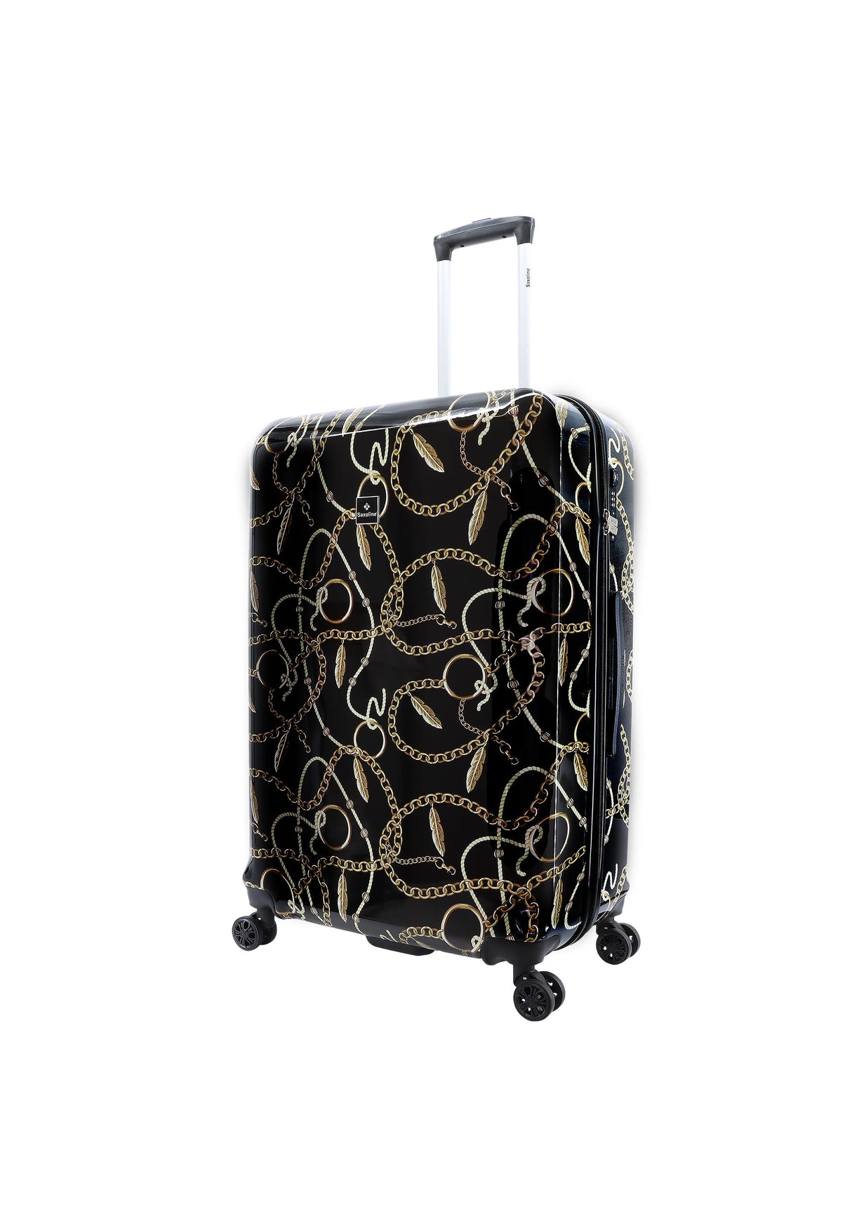 Saxoline Golden Age Print Hard Suitcase Large