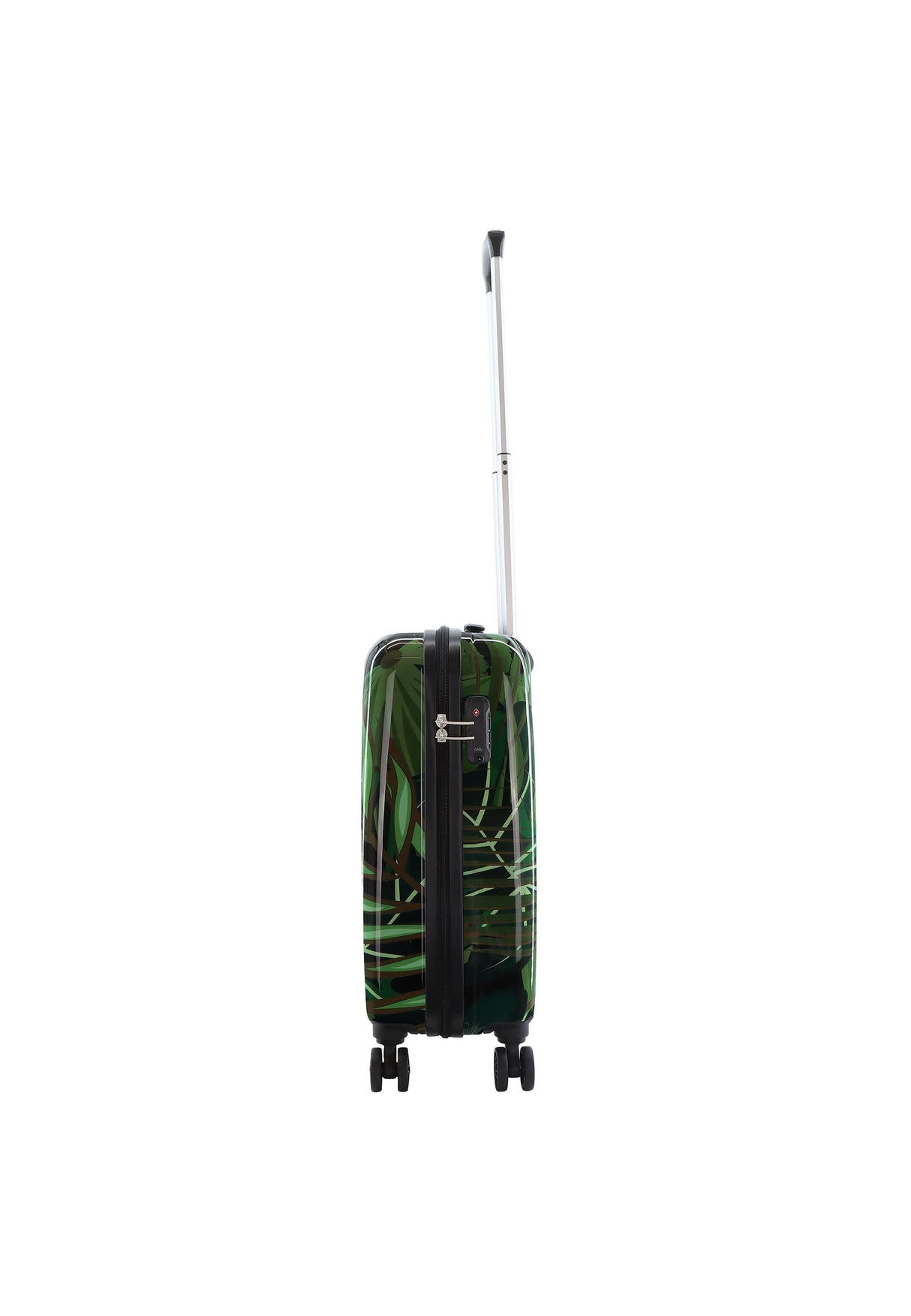 Saxoline Palm Leaves Print Hard Suitcase Small