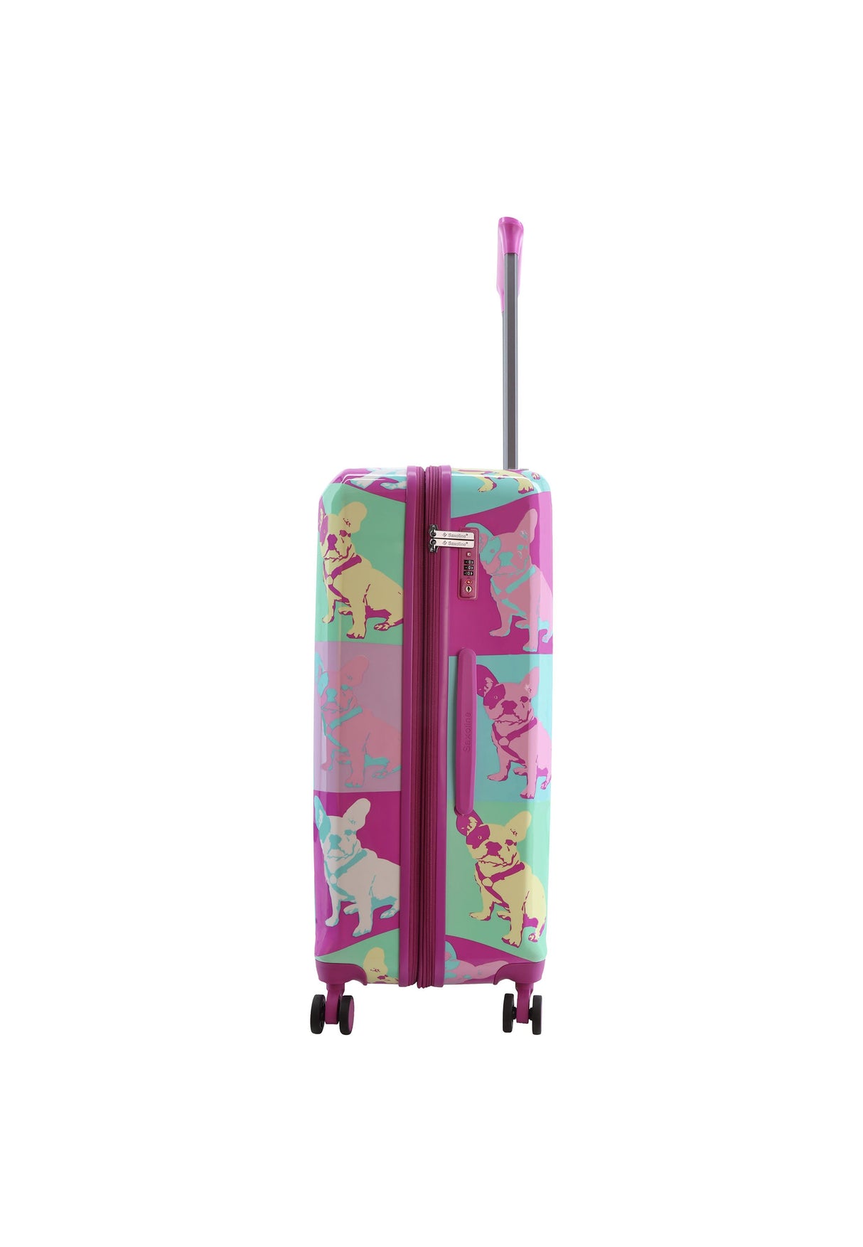 Saxoline Blue Bulldog Emotion Print Hard Suitcase Medium