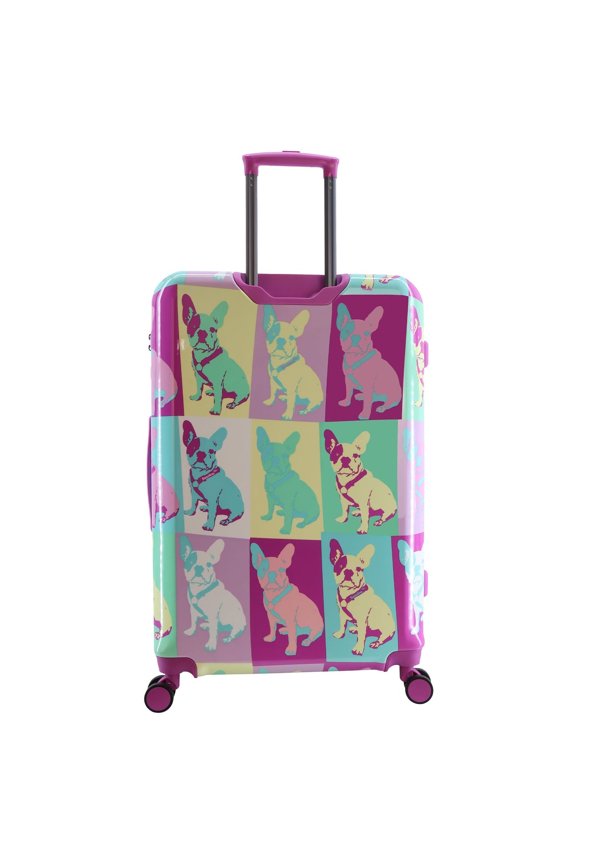 Saxoline Blue Bulldog Emotion Print Hard Suitcase Large