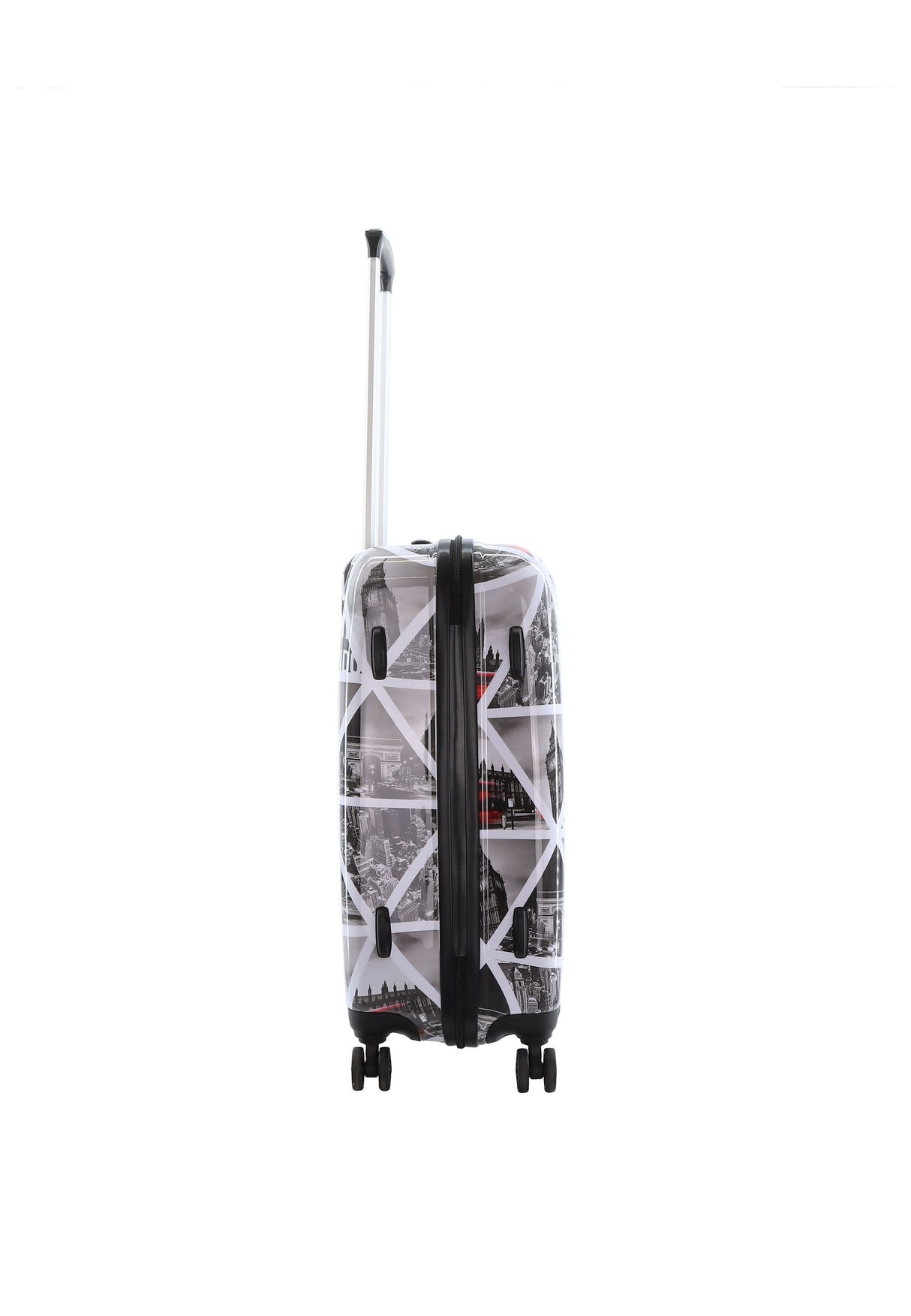 Saxoline Cities Print Hard Suitcase Medium