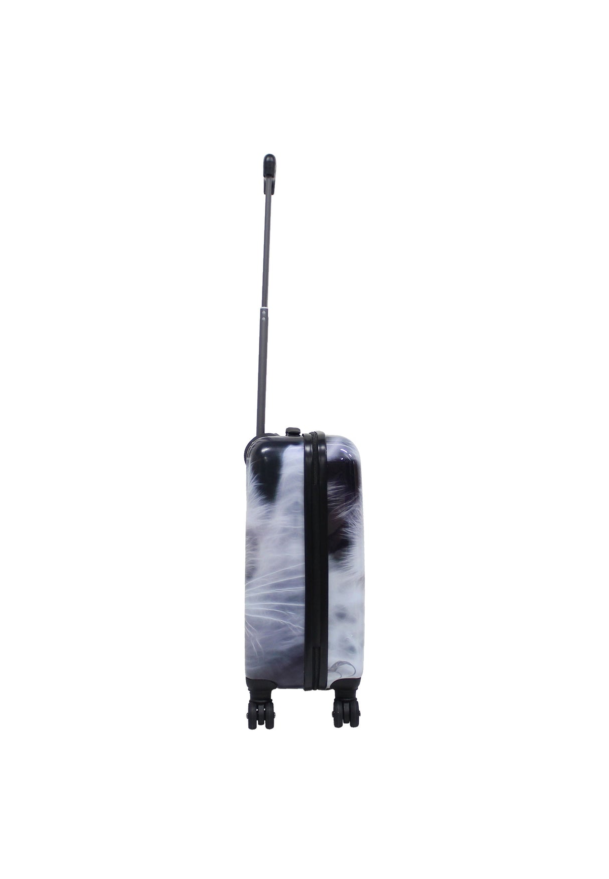 Saxoline White Cat Print Hard Suitcase Small