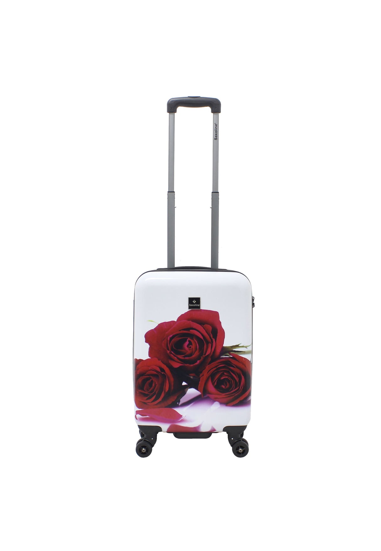 Saxoline Red Roses Print Hard Suitcase Small