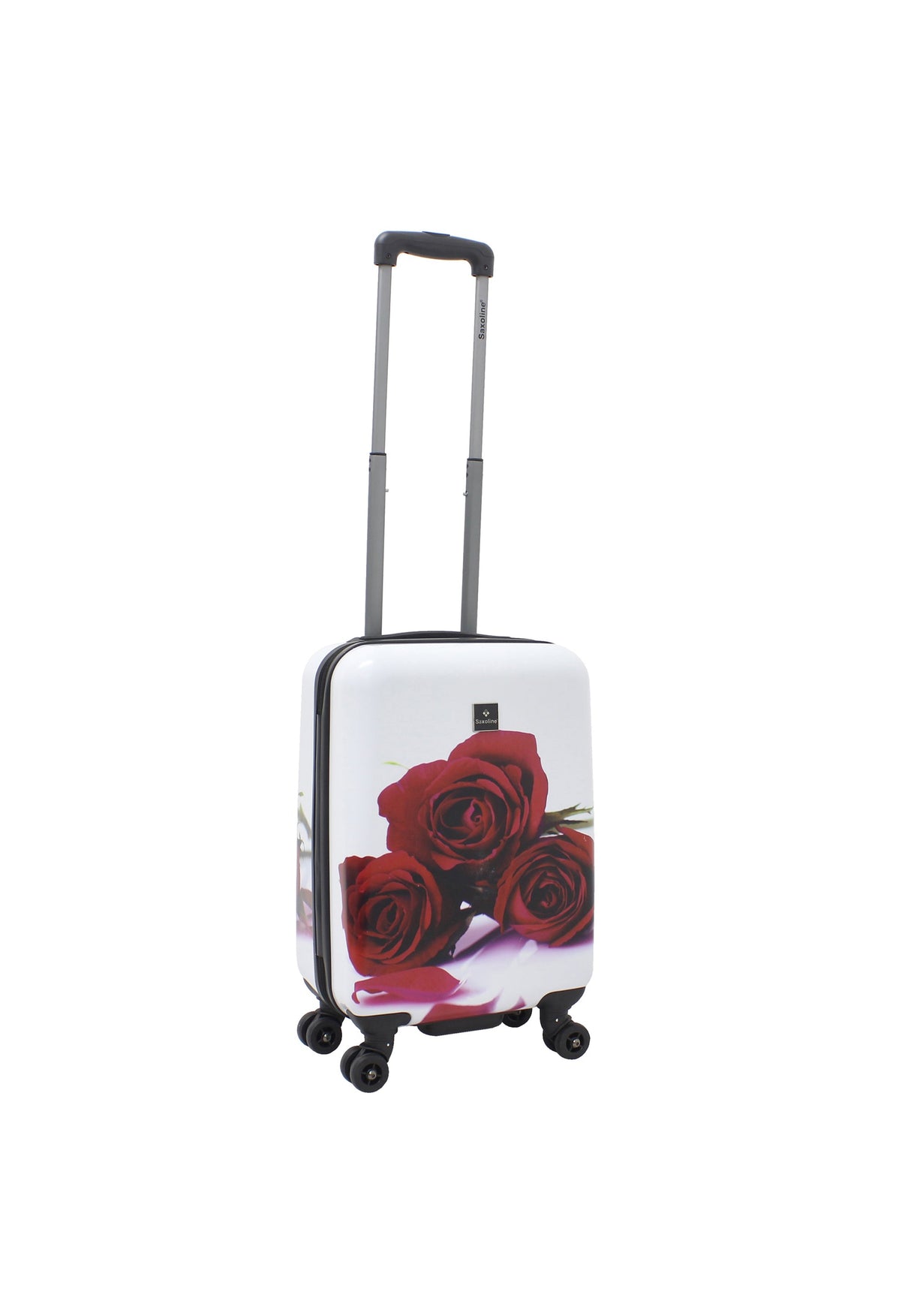 Saxoline Red Roses Print Hard Suitcase Small