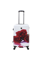 Saxoline Red Roses Print Hard Suitcase Set