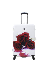 Saxoline Red Roses Print Hard Suitcase Set