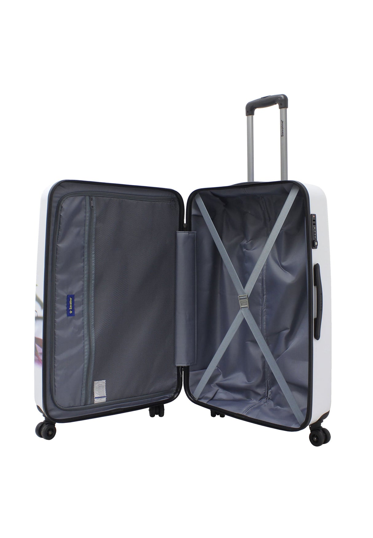 Saxoline Red Roses Print Hard Suitcase Set