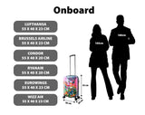 Saxoline Blue Butterfly Nature Printed Hard Suitcase Small