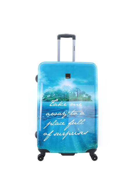 Saxoline Blue Island Large Hard-shell Suitcase