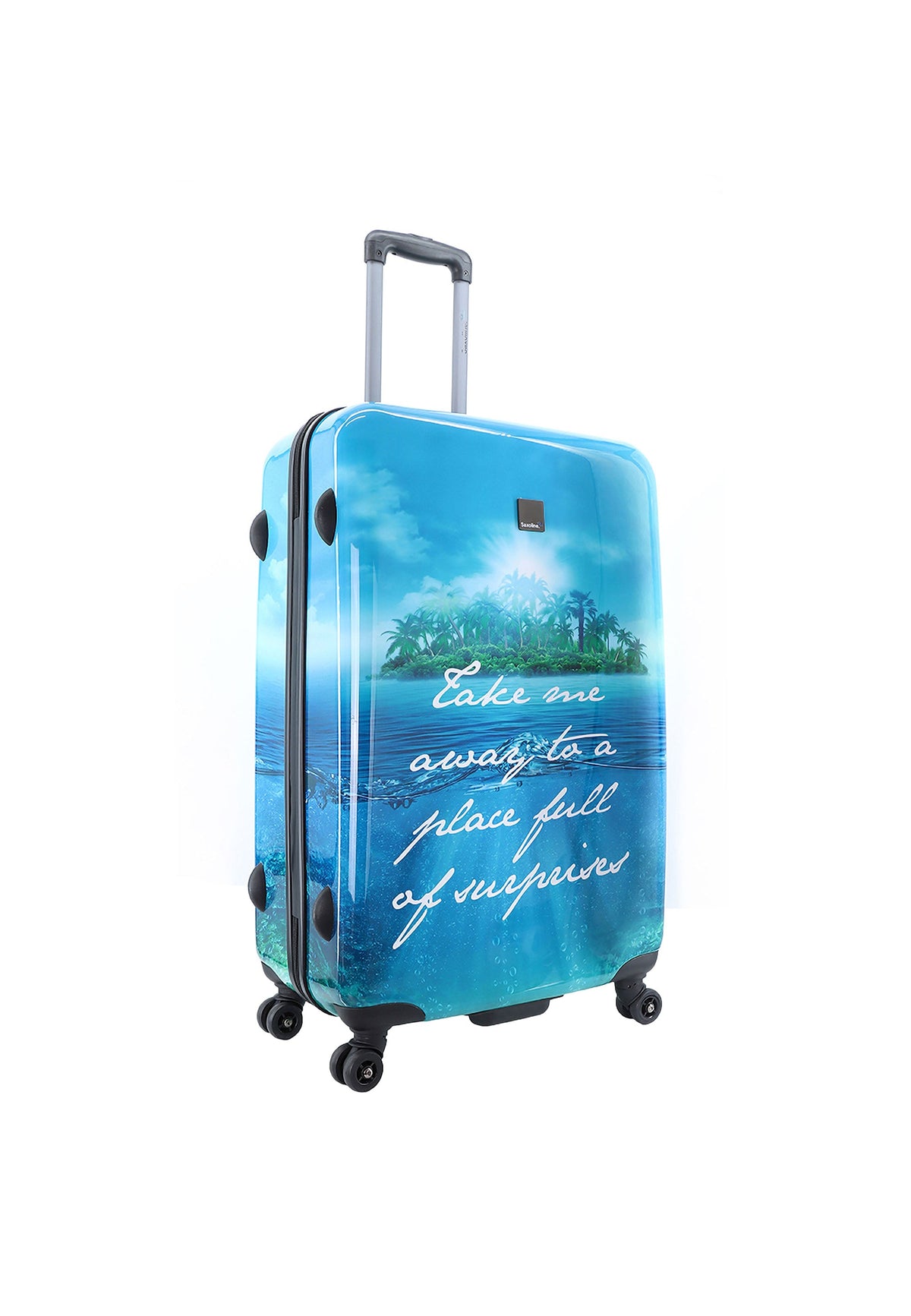Saxoline Blue Island Large Hard-shell Suitcase