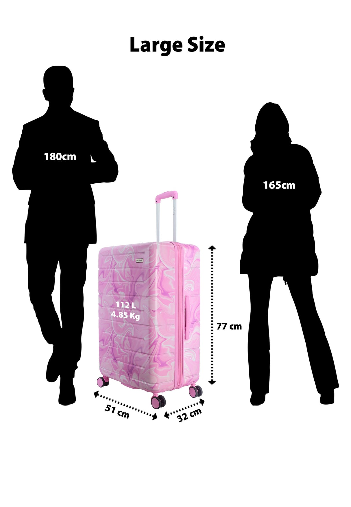 Saxoline Splash Printed Hard Suitcase Large